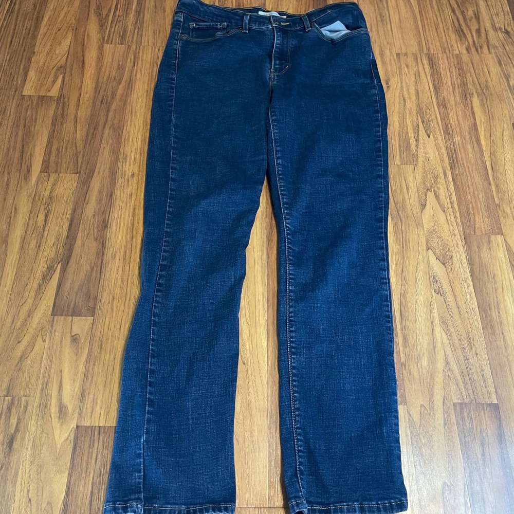 Levi's Classic Straight Jeans Womens 10 M W30 L30 Blue Indigo Stretch Denim
